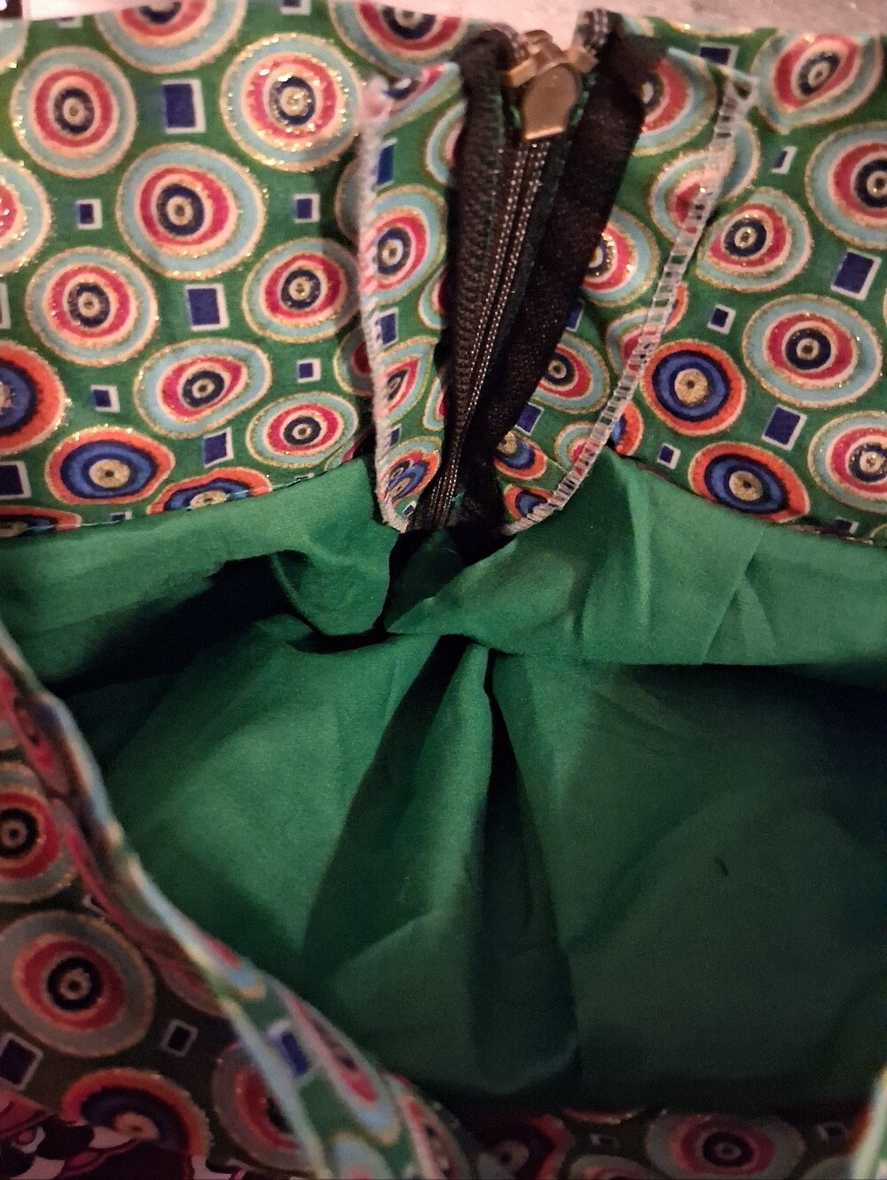 high-waisted African print skirt, vibrant, geometric pattern, No Size Tag - Picture 8 of 8